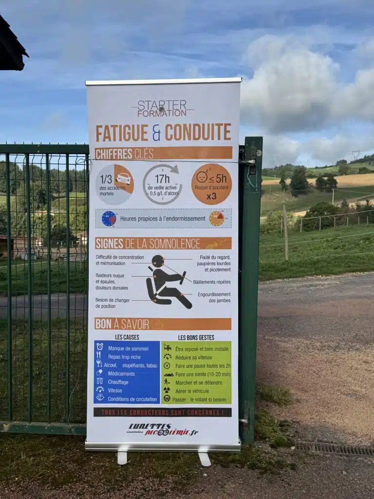 Roll-up de sensibilisation Starter Formation sur les risques de la fatigue au volant