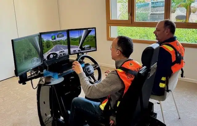 Simulateur de conduite utilisé pour l'atelier éco-conduite d'un Safety Day